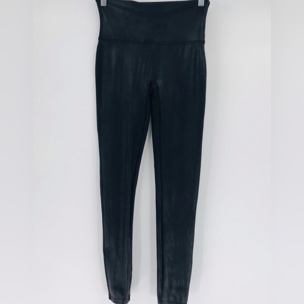 Spanx Faux Leather High Rise Skinny Leggings in Black Size Large